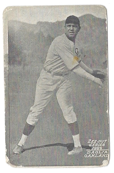 1926 Zee Nut Baseball Card - Daglia (Oakland Oaks) - PCL