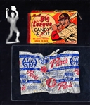 C. 1949 - 50 Novel Big League (Paris Gum) Candy Display Box with Figurine & Wrapper