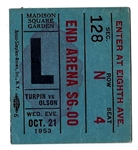 1953 Randy Turpin vs. Bobo Olson Middleweight Championship Fight Ticket