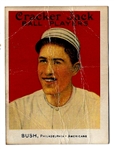 1915 Cracker Jack Card -  Bullet Joe Bush (Philadelphia Athletics) - Lesser Condition