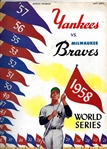 1958 World Series Program (Milwaukee Braves vs. NY Yankees) at Yankee Stadium - High Grade