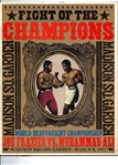1971 Ali vs. Frazier Championship Fight #1 Official Program with Ticket Stub