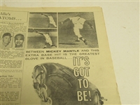 1959 Mickey Mantle TSN Rawlings Baseball Gloves 1/2 Page Display Ad