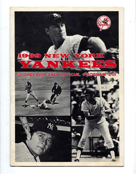 1969 NY Yankees vs. Oakland A's Official Program at Yankee Stadium