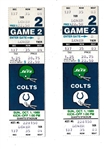 1989 NY Jets (NFL) Lot of (2) High Grade Tickets vs. the Colts