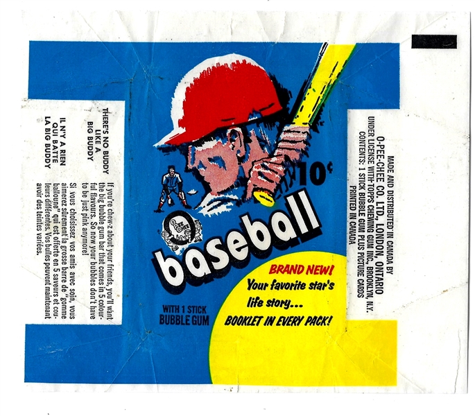 1971 O-Pee-Chee Baseball Wrapper