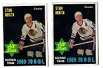 1970-71 Stan Mikita (NHL  - HOF) Lot of (2) All-Star Cards 