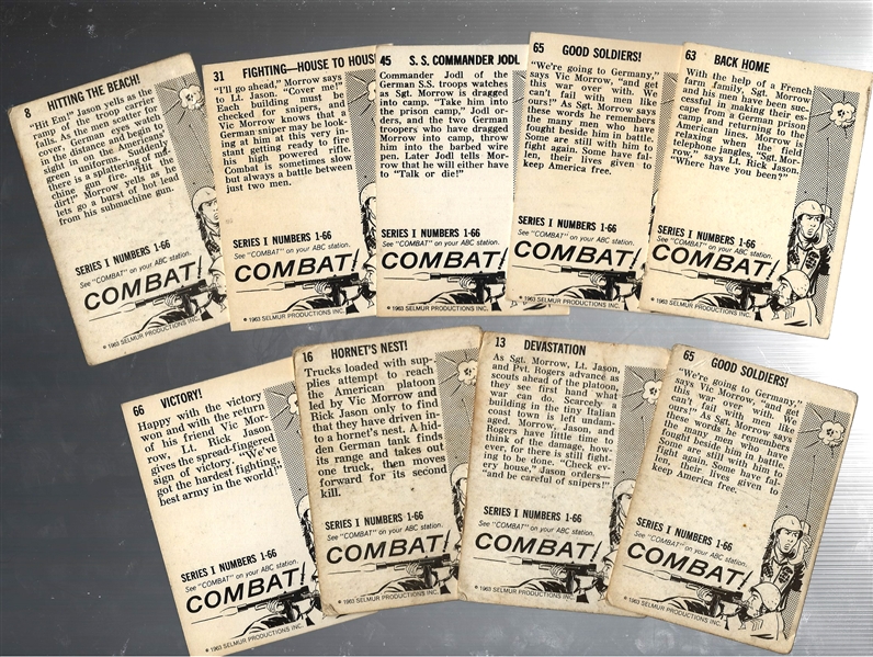 1963 Combat TV Series Cards Lot of (9) 