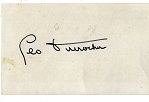 Leo Durocher (Cubs Manager) Autograpged Index Card