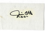 Jim Otto (Pro Football HOF) Autographed Index Card