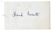 Frank Crosetti (NY Yankees) Autographed Index Card with COA