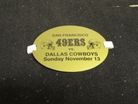 1993 SF 49ers vs. Dallas Cowboys (NFL) On Field Arm Band Media Pass