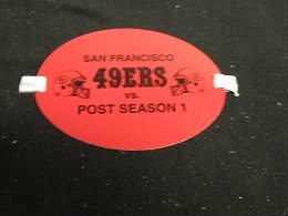 1994 - 95 SF 49'ers vs. Chicago Bears (NFL) Playoff Game - Post Season Media Arm Band Pass