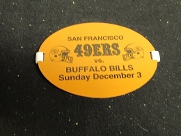 1995 SF 49'ers vs. Buffalo Bills (NFL) Media Arm Band Pass 