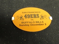 1995 SF 49ers vs. Buffalo Bills (NFL) Media Arm Band Pass 