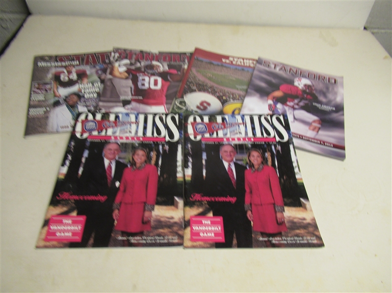 College Football Program Lot of (6) - Stanford, Ole Miss, Mississippi State