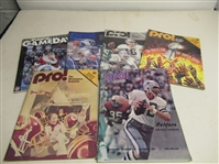 1972 - 1980 Oakland Raiders (NFL) Lot of (6) Home Programs including (1) Playoff Edition