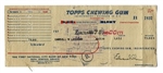 1960 Whitey Lockman (NY Giants) Topps Chewing Gum Co. Contract Check