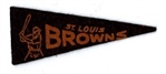 1949 St. Louis Browns American Nut & Chocolate Felt Mini Pennant 