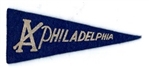 1949 Philadelphia Athletics American Nut & Chocolate Felt Mini Pennant 