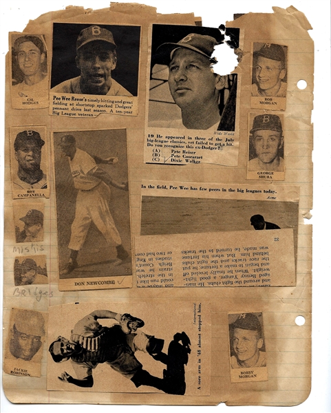 Late 1940's -1950's The Boys of Summer - Brooklyn Dodgers - Small Scrapbook
