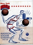 1967 - 68 NY Knicks (NBA) vs. Seattle Supersonics Official Program at MSG