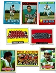 1964 - 1980 Topps Pro Football lot of (8) Cards