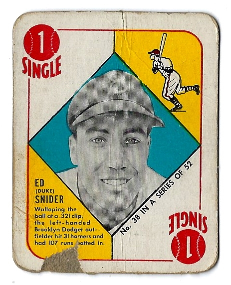 1951 Duke Snider (HOF) Topps Red Back Card 