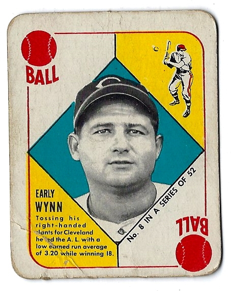 1951 Early Wynn (HOF) Topps Red Back Card