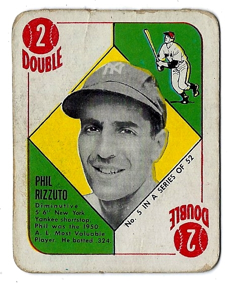 1951 Phil Rizzuto (HOF) Topps Red Back Card