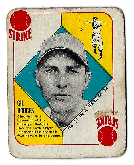 1951 Gil Hodges (HOF) Topps Red Back Baseball Card