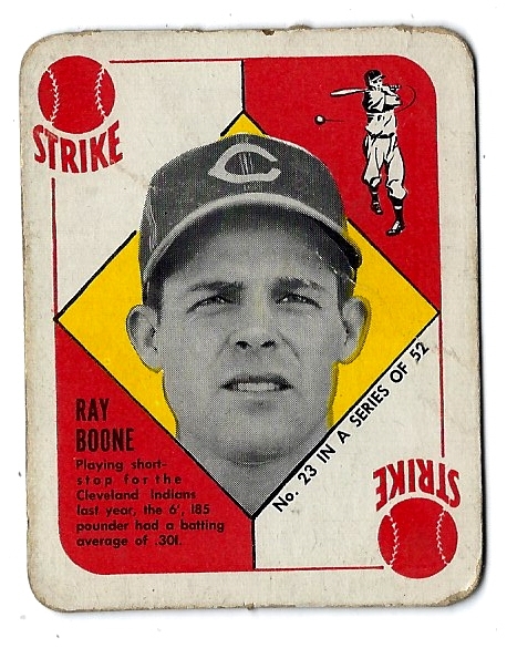 1951 Ray Boone (Cleveland Indians) Topps Red Back Card 