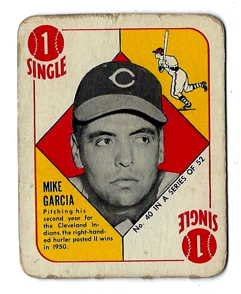 1951 Mike Garcia (Cleveland Indians) Topps Red Back Card