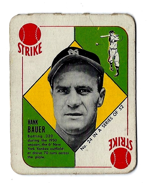 1951 Hank Bauer (NY Yankees) Topps Red Back Card