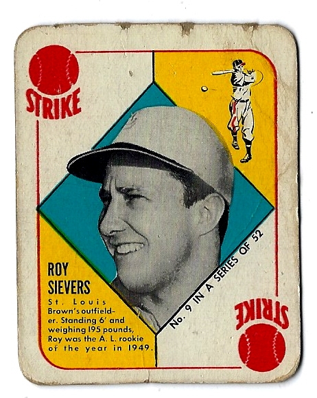 1951 Roy Sievers (St. Louis Browns) Topps Red Back Card