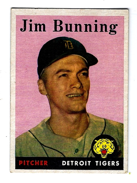 1958 Jim Bunning (HOF) Topps Baseball Card - 2nd Year
