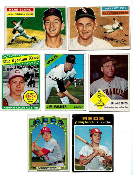 1950's - 70's Topps Baseball Star & Commons Card Lot of (7)