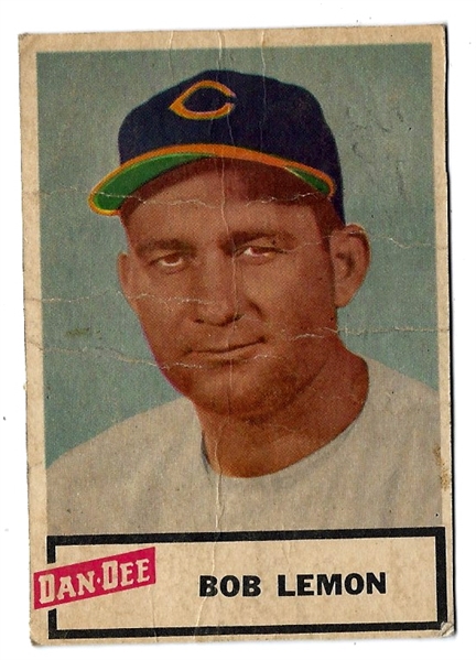 1954 Bob Lemon (HOF) Dan Dee Potato Chips Baseball Card