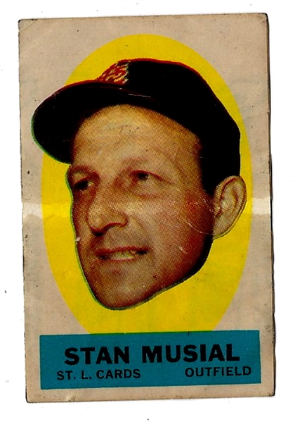 1963 Stan Musial (HOF) Topps Peel Off Sticker