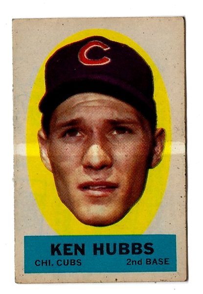 1963 Ken  Hubbs (Chicago Cubs)) Topps Peel Off Sticker