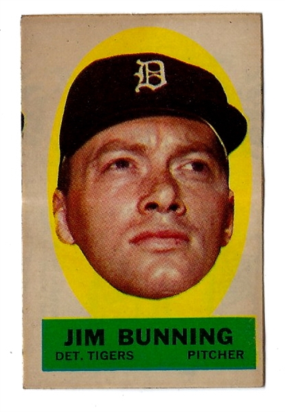 1963 Jim Bunning (HOF) Topps Peel - Off Sticker