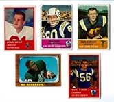 1962 - 1966 Fleer & Topps AFL Lot of (5) Cards