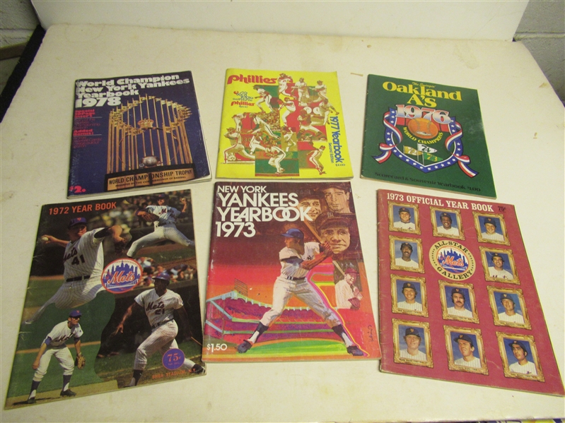 1972 - 1978 MLB Yearbook Lot of (6) - All Good Stuff