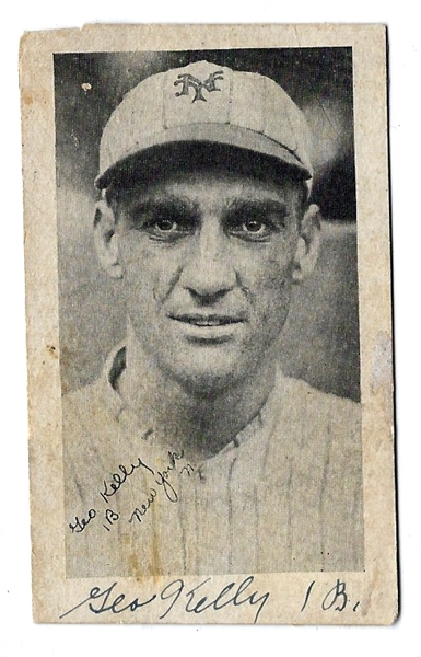 1920's George Kelly (HOF) Baseball Exhibit Card