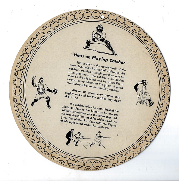 1950 Jim Hegan (Cleveland Indians) All-Star Pinup Disc