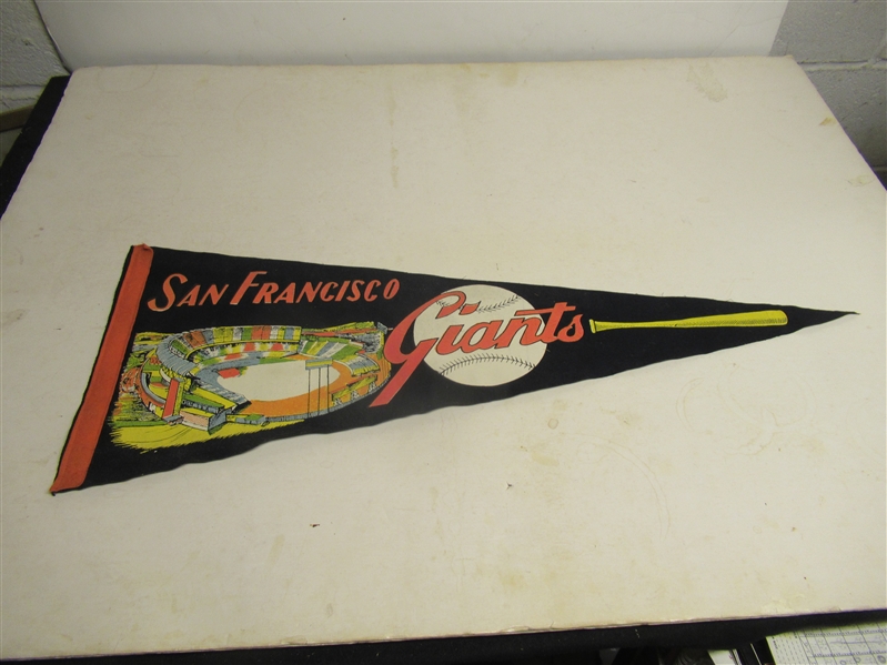 C. 1960 1st Year Candlestick Park (SF) Plush Full Size Pennant