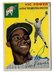 1954 Vic Power (Philadelphia Athletics) Autographed Topps Card