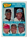 1965 Willie Mays & Others 1964 NL HR Leaders Topps Card