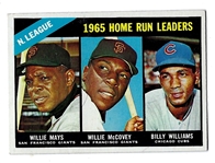 1966 Topps -  1965 NL HR Leaders (Mays, McCovey & Billy Williams) Baseball Card