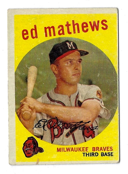 1959 Eddie Mathews (HOF) Topps Baseball Card